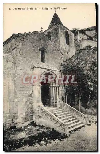 Ansichtskarte AK Les Baux B du Rh L'Eglise St Vincent