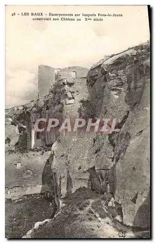 Ansichtskarte AK Les Baux Escarpements sur lesquels Pons le Jeune construit son Chateau au Xme siecle