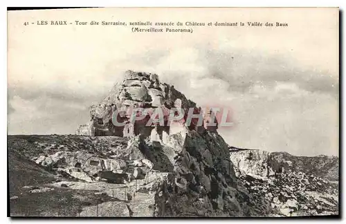 Cartes postales Les Baux  Tour dite Sarrasine sentinelle avancee du Chateau et dominant la Vallee des Baux (Merv