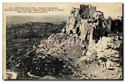 Ansichtskarte AK  Les Baux (B du R) Ruines imposantes (cotes Oriental et Nord) du Chateau feodal bati au Xe siecl