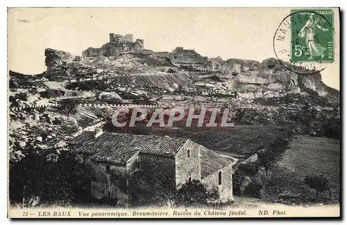 Ansichtskarte AK Les Baux Vue Panoramique Beaumaniere du Chateau Feodal