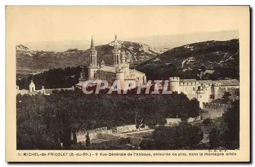 Ansichtskarte AK St Michel de Frigolet (B du Rh) Vue generale de l'Abbaye entouree de pins dans le montagne aride