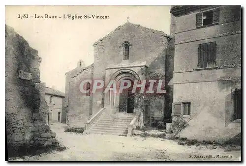 Ansichtskarte AK Les Baux L'Eglise St Vincent