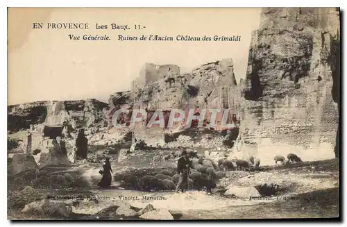 Ansichtskarte AK En Provence Les Baux Vue generale Ruines de l'Ancien Chateau des Grimaldi