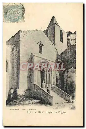 Ansichtskarte AK Les Baux Facade de l'Eglise