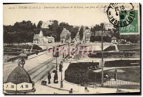 Cartes postales Tours (I et L) Panorama des Coteaux de la Loire vue prise des Fenetres