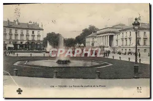 Cartes postales Tours Le Palais de Justice et la Place