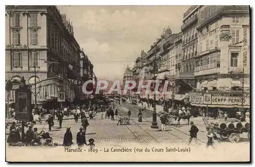 Ansichtskarte AK Marseille La Cannebiere (Vue du Cours Saint Louis)