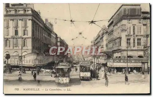 Cartes postales Marseille La Cannebiere Tramways