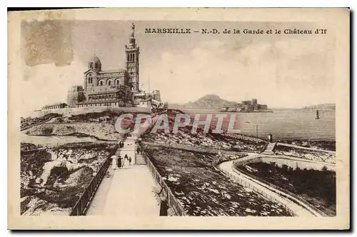 Cartes postales Marseille N D de la Garde et le Chateau d'If