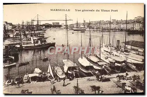 Ansichtskarte AK Marseille Vue generale du vieux Port Bateaux