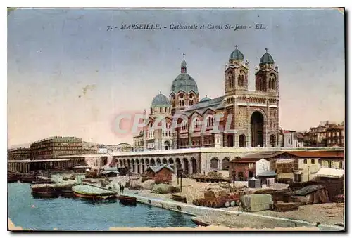 Cartes postales Marseille N D de la Garde Cathedrale et Canal St Jean