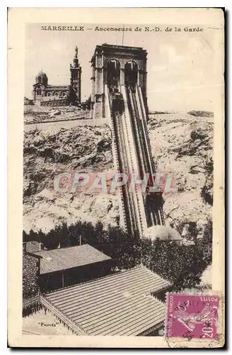 Cartes postales Marseille Ascenseurs de N D de la Garde