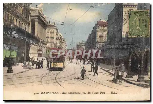 Cartes postales Marseille Rue Cannediere vue du Vieux Port