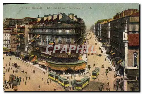 Cartes postales Marseille Rue de la Republique