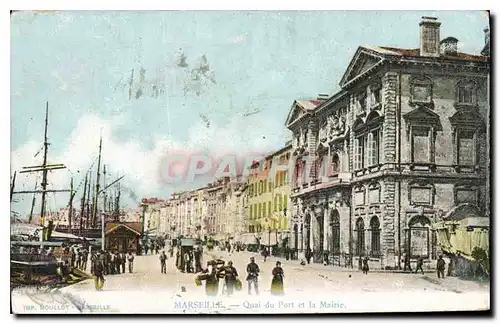 Ansichtskarte AK Marseille Quai du Port et la Mairie