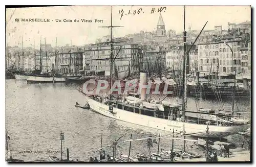 Cartes postales Marseille Un coin du Vieux Port Bateaux