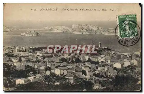 Cartes postales Marseille Vue generale d'Endoume et les Iles