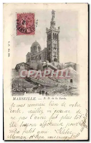 Cartes postales Marseille N D de la Garde