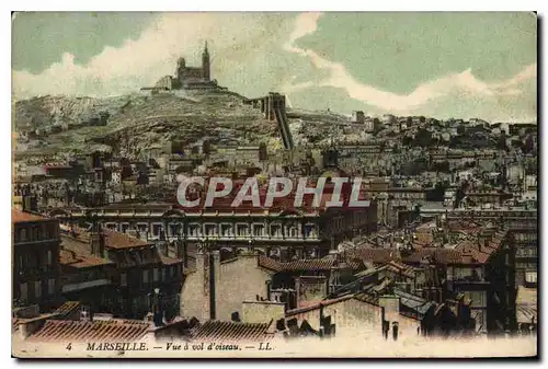 Cartes postales Marseille Vue a vol d'oiseau