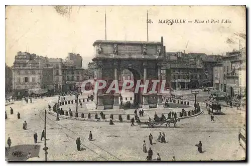 Cartes postales Marseille Place et Port d'Aix