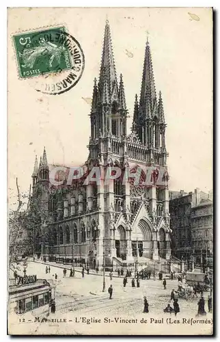 Cartes postales Marseille L'Eglise St Vincent de Paul (Les Reformes)