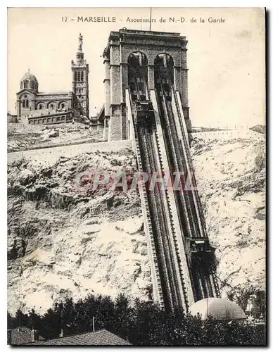 Ansichtskarte AK Marseille Ascenseur de N D de la Garde