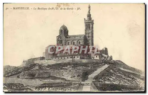 Cartes postales Marseille La Basilique de N D de la Garde