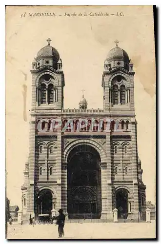 Cartes postales Marseille Facade de la Cathedrale