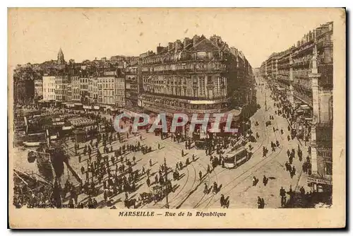 Cartes postales Marseille Rue de la Republique