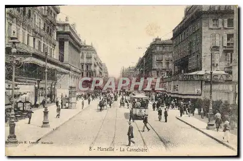 Cartes postales Marseille La Cannebiere