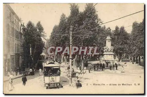 Cartes postales Marseille Allees de Meilhan Tramway