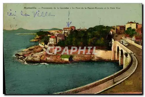 Ansichtskarte AK Marseille Promenade de la corniche Le Pont de la Fausse Monnaie et le Petit Nice