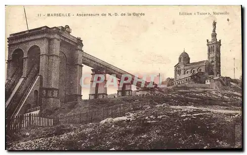 Ansichtskarte AK Marseille Ascenseur de N D de LA Garde