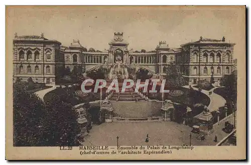 Ansichtskarte AK Marseille Ensemble du Palais de Longchamp (Chef d'oeuvre de l'architecte Esperandieu)