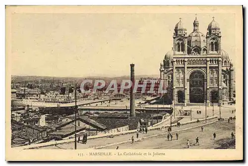 Cartes postales Marseille La Cathedrale et la Joliette