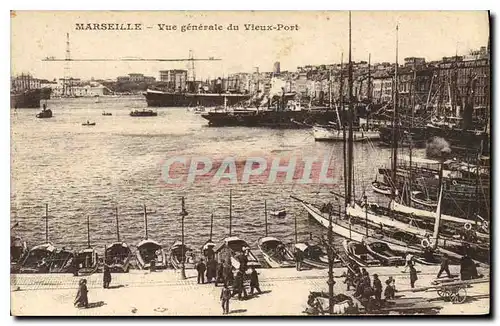 Ansichtskarte AK Marseille Vue generale du Vieux Port Bateaux