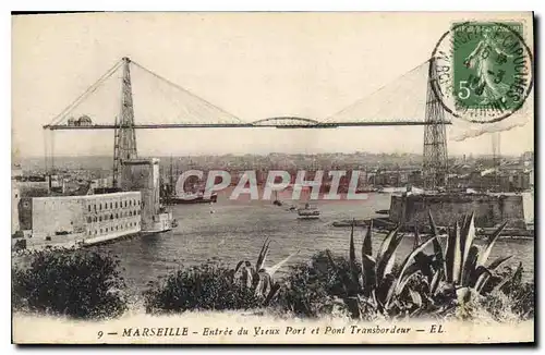 Ansichtskarte AK Marseille Entree du Vieux Port et Pont Transbordeur