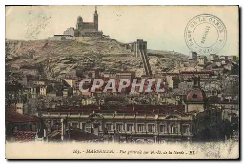 Ansichtskarte AK Marseille Vue generale sur N D de la Garde