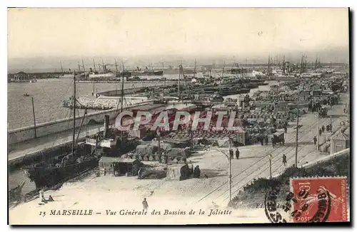 Ansichtskarte AK Marseille Vue generale des Bassins de la Joliette