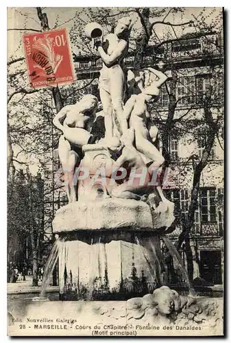 Cartes postales Marseille La Fontaine Cantini (d�tail)