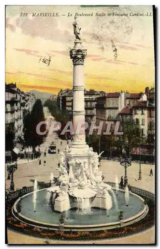 Ansichtskarte AK Marseille Le Boulevard Baille et Fontaine Cantini