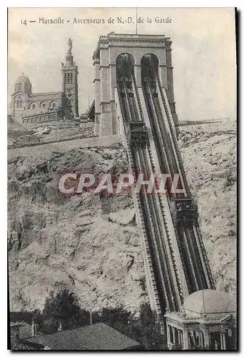 Ansichtskarte AK Marseille Ascenseur de N D de la Garde