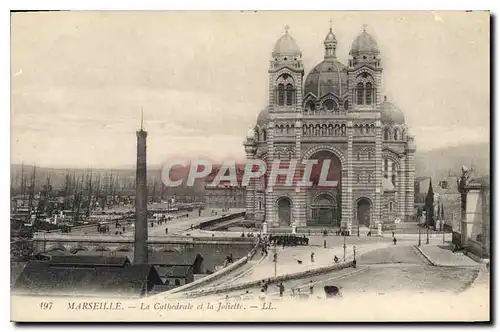 Cartes postales Marseille La Cathedrale et la Joliette