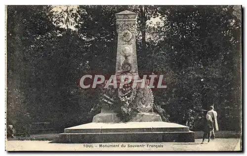 Cartes postales Toul Monument du Souvenir Fran�ais Militaria