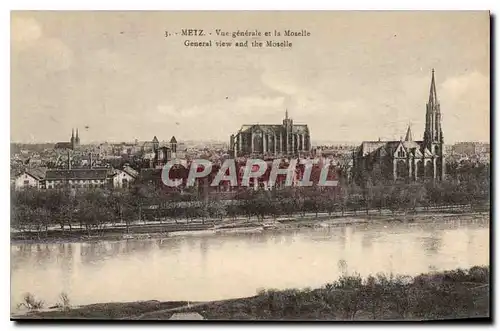 Cartes postales Metz Vue generale et la Moselle