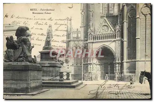 Cartes postales Metz Monument Fabert