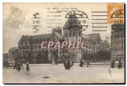 Cartes postales Metz La Poste Centrale