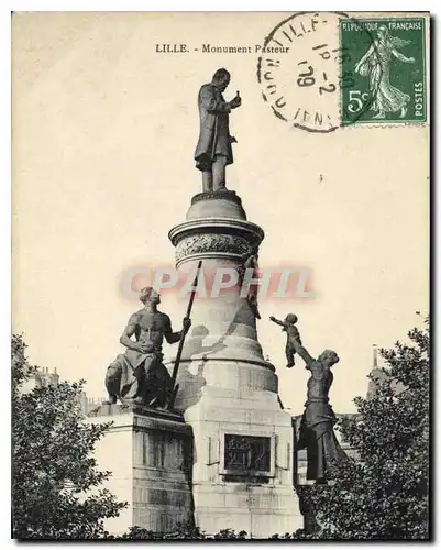 Cartes postales Lille Monument Pasteur