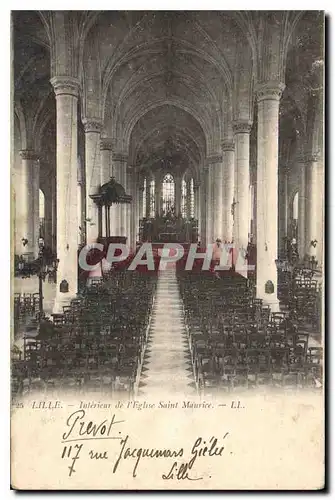 Cartes postales Lille Interieur de l'Eglise Saint Maurice